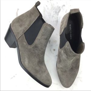 Suede Chelsea style booties by Marc Fisher Size 9